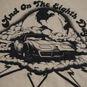 Vintage Vette Corvette T-Shirt Eighth Day God Created... M/S