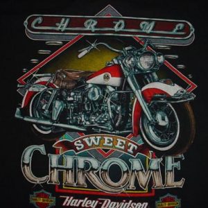 Vintage Harley Davidson T-Shirt Chrome Hog Heaven Miami XL