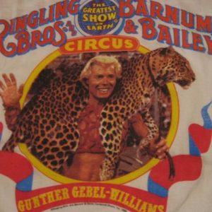 Vintage Gunther Gebel-Williams Ringling Barnum Circus TShirt