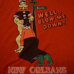 Vintage New Orleans Bourbon St Blow Me Down T-Shirt L