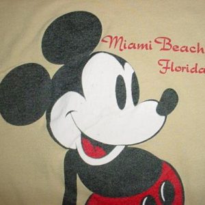 Vintage Mickey Mouse Miami Beach Florida T-Shirt L/M