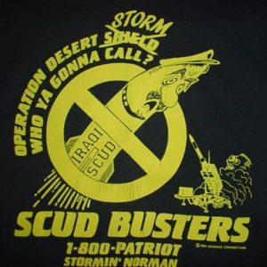 Vintage Dessert Storm Scud Busters T-Shirt George Bush L