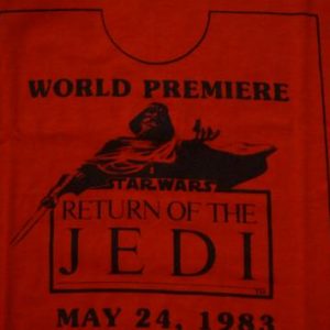 Vintage Return of the Jedi Star Wars World Premiere T-Shirt