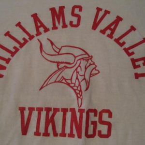 Vintage Williams Valley Vikings High School T-Shirt S