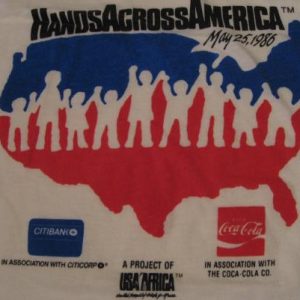 Vintage Hands Across America 1986 T-Shirt M/S