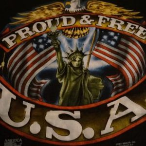 Vintage PROUD & FREE Just Brass T-Shirt U.S.A. M/S