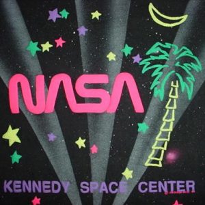 Vintage NASA Kennedy Space Station Raised Printing! 1990 M