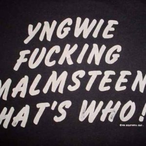 Vintage Yngwie Who? Malmsteen T-Shirt 1986 M/S