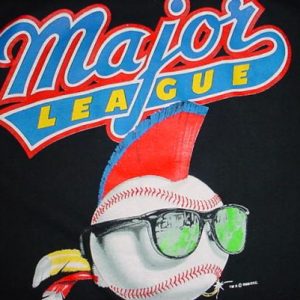 Vintage Major League T-Shirt Charlie Sheen 1989 M/S