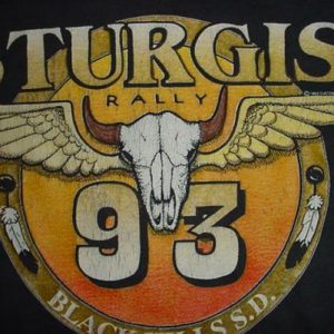 Vintage Sturgis Rally Black Hills T-Shirt 1993 Motorcycle L