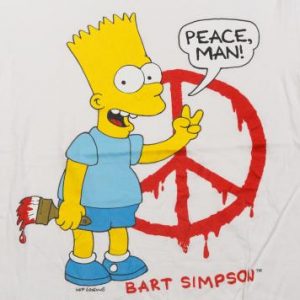 90'S BART SIMPSON PEACE CARTOON VINTAGE T-SHIRT