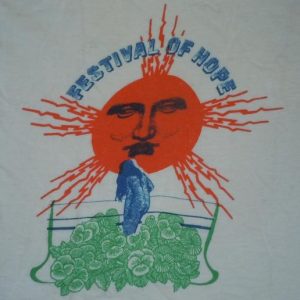 Vintage 1970's 70's 1972 Festival of Hope Rock Concert Shirt