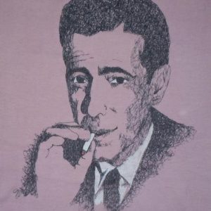 Vintage 1970's 70's Humphrey Bogart Classic Film Noir Shirt