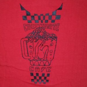 Vintage 1950's 50's Checkmate Cafe Pin Up Route 66 Shirt