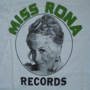 Vintage 1970's 70's Miss Rona Records Rona Barrett T-shirt