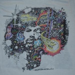 Vintage 1970s JIMI HENDRIX & JANIS JOPLIN fantasy rock shirt