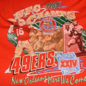 Red Shirt From 1989 Super Bowl XXIV 49er NFC