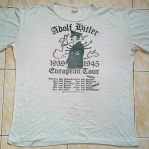 VINTAGE ADOLF HITLER NAZI EURO TOUR T-SHIRT