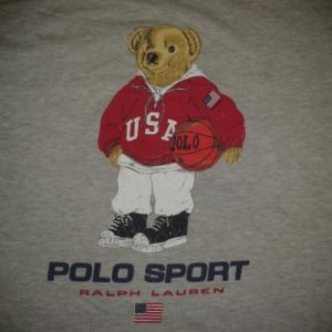 VINTAGE RALPH LAUREN POLO SPORT BASKETBALL BEAR T-SHIRT