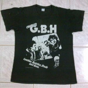 VINTAGE GBH - LEATHER, BRISTLE, STUDS & ACNE T-SHIRT