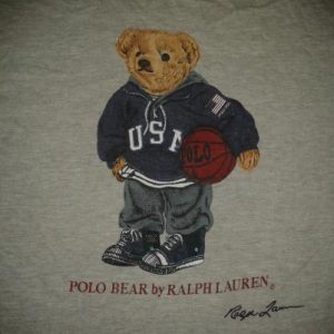 VINTAGE RALPH LAUREN POLO BEAR - BASKETBALL T-SHIRT