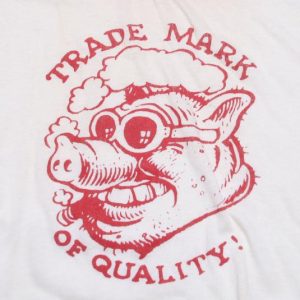 VINTAGE TRADEMARK OF QUALITY T-SHIRT BOOTLEG RECORD CO