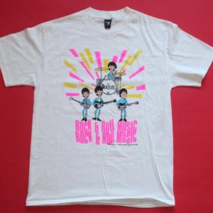 BEATLES VINTAGE T-SHIRT ROCK N ROLL 80s ORIGINAL 1980S L