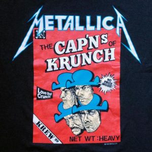 Vintage Metallica T-shirt CapN's of Krunch Crew L 1989 80s