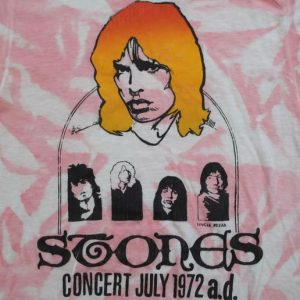 VINTAGE RARE ROLLING STONES 1972 CONCERT T-SHIRT 70s SMALL S