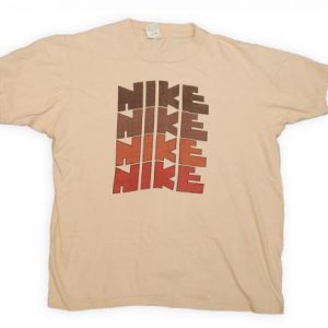 Vintage Original Nike Block Pinwheel T-shirt 1970s 70s M/L