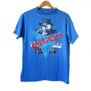 Vintage Elton John T-shirt 1984 Breaking Hearts Tour Shirt