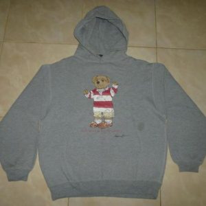 Vintage Polo Bear Ralph Lauren Hoodie Sweatshirt