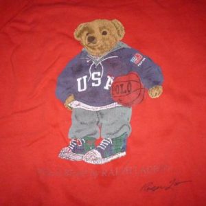 Vintage Polo Bear Basket Ball Ralph Lauren Sweatshirt