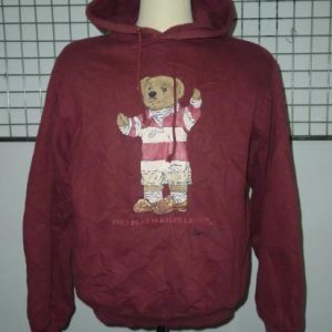 Vintage Polo Bear Ralph Lauren Hoodie Sweatshirt