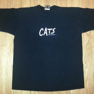 1981 Cats T-Shirt 80s Broadway Musical Play Eyes M/L