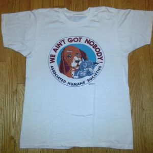 70s Associated Humane Societies T-Shirt Dog Puppy Kitten M/L