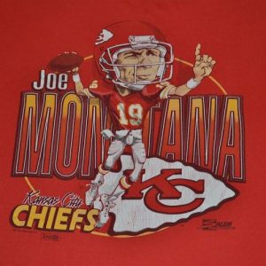 Vintage 90s NFL Chiefs Montana Charicature T-Shirt - L