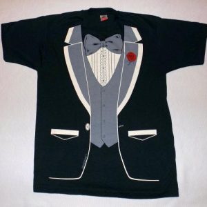 Vintage 80s Tuxedo T-Shirt Lehigh University Fits L to XL