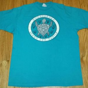 80s Endangered Green Sea Turtle T-Shirt Sz XL