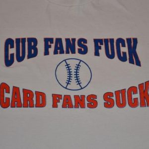 Vintage 90s Cub Fans Fuck T-Shirt XL, Cardinals MLB