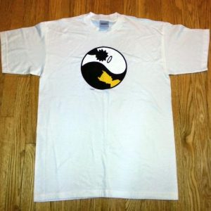 90s The Simpsons T-Shirt TV Groenig Lisa Bart Yin Yang L/XL