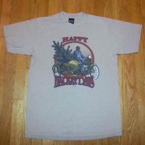 90s Happy Harley Days T-Shirt Harley Davidson Christmas Sz L