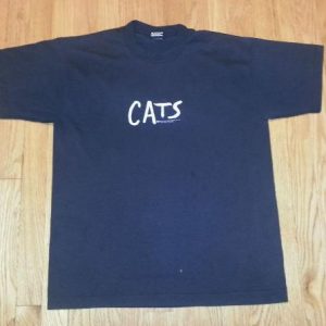 80s CATS THE MUSICAL Eyes 2 SIDED Faded Black Broadway Sz L