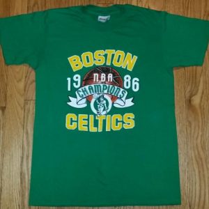 80s Boston Celtics T-Shirt 1986 Champions Stedman Sz M