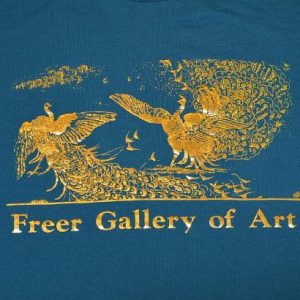 RARE Vintage 90s Freer Gallery of Art Gold Foil T-shirt Sz L