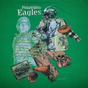 VTG 90s NFL Philadelphia Eagles T-Shirt NUTMEG Throwback XL