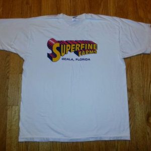 90s Superfine Farms T-Shirt Superman Parody Ocala Florida XL