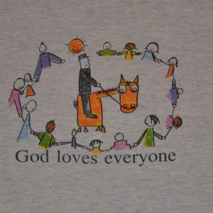 Vintage 90s God Loves Everyone T-Shirt - S