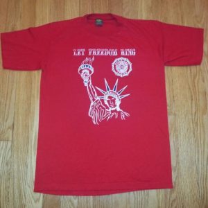 VTG 80s Patriotic T-Shirt Let Freedom Ring Statue of Liberty