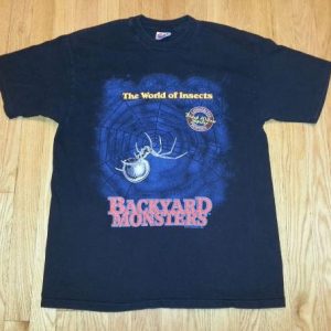 VTG 90s BACKYARD MONSTERS T-Shirt Black Widow Spider Sz L